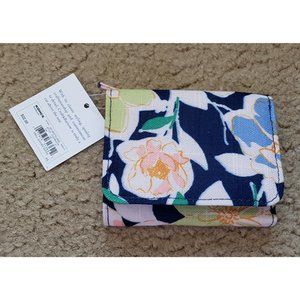 Modernist Floral Navy Pink Wallet NWT